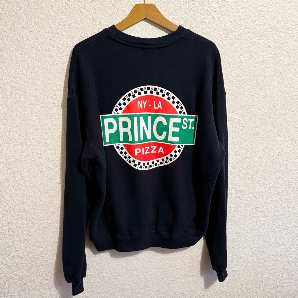 Madhappy x Prince Street Pizza LA NYC Graphic Pullover Crewneck Sweatshirt XS